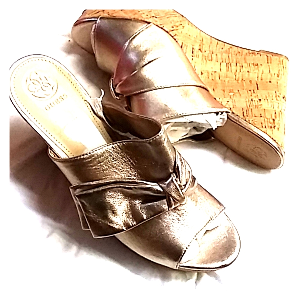 Guess 4" Cork Wedges
